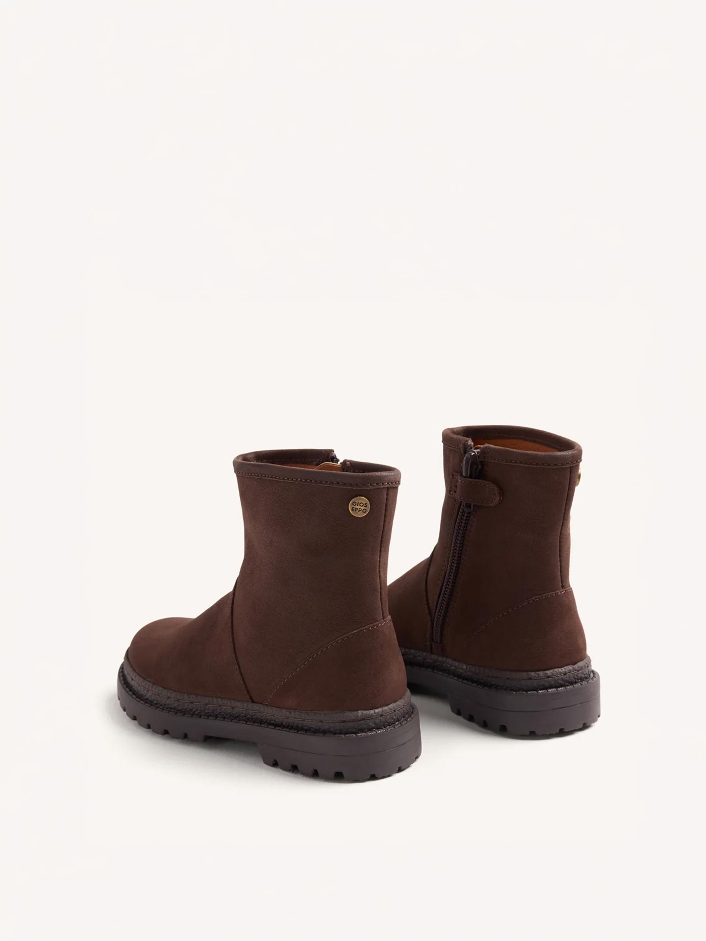 Botas em Couro com Fecho de Correr