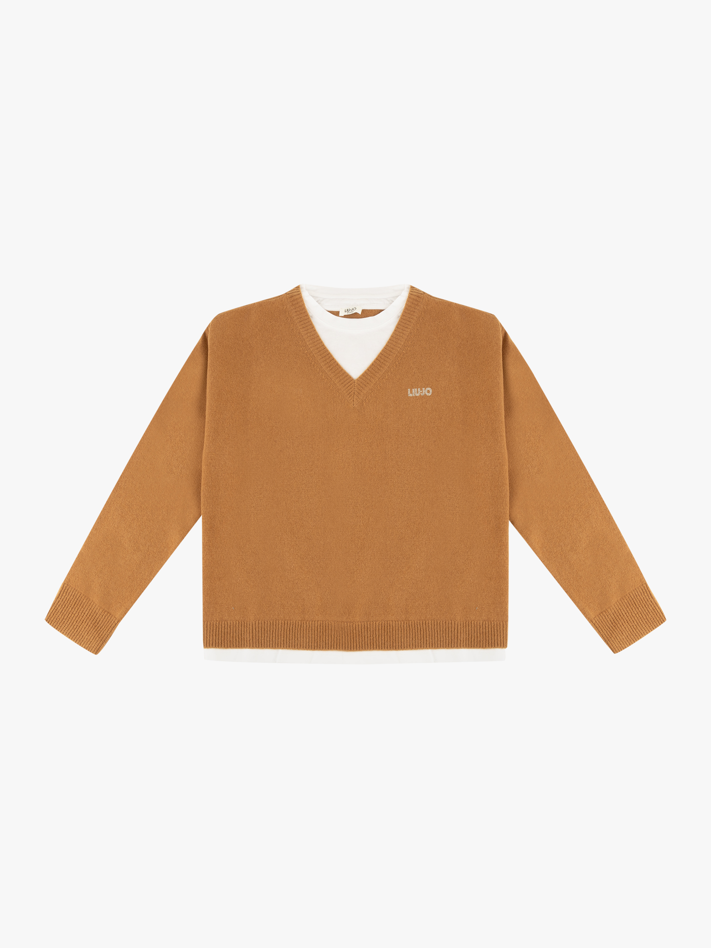 Camisola de Malha com Decote em Bico