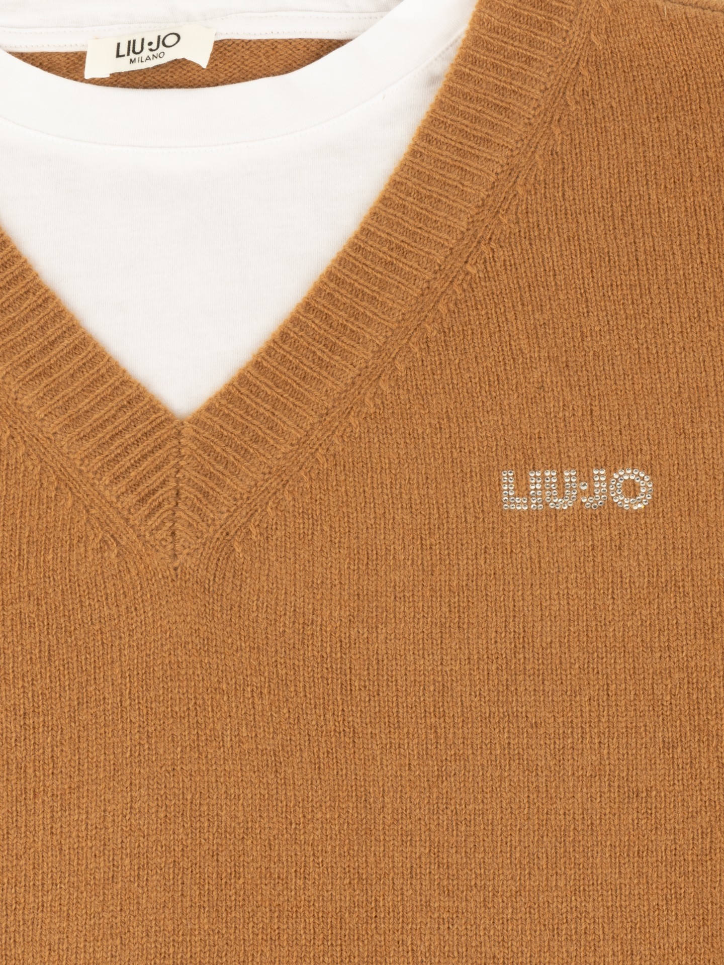 Camisola de Malha com Decote em Bico
