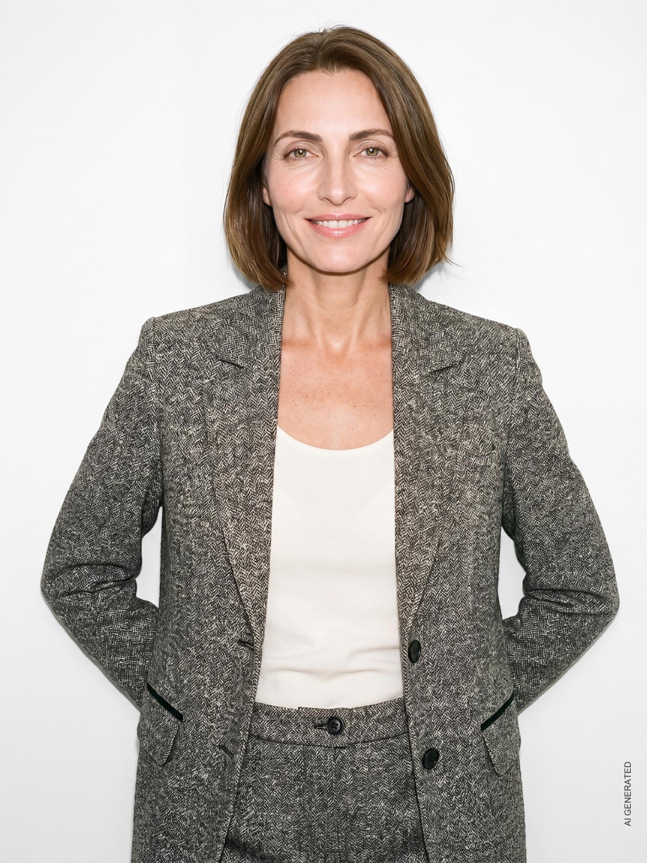 Blazer com Gola de Lapela e Bolsos
