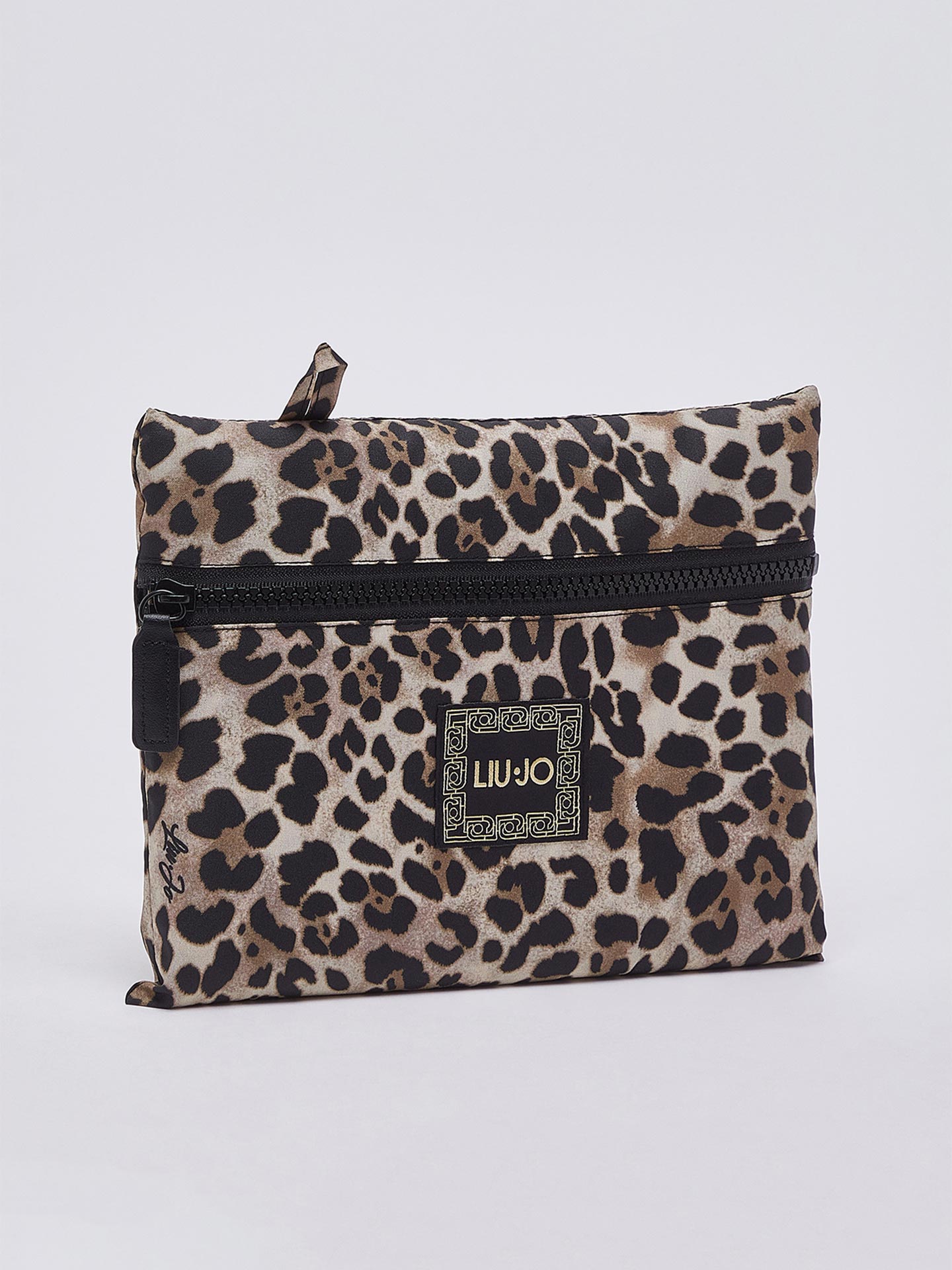 Capa com Capuz e Padrão Animal Print