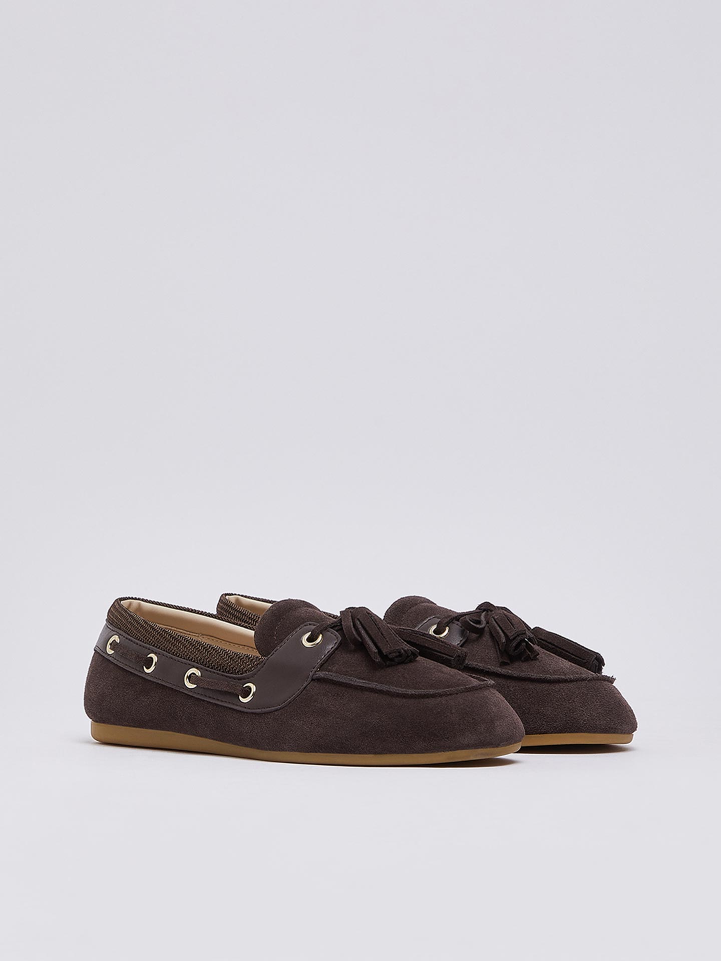 Loafers em Camurça com Borlas