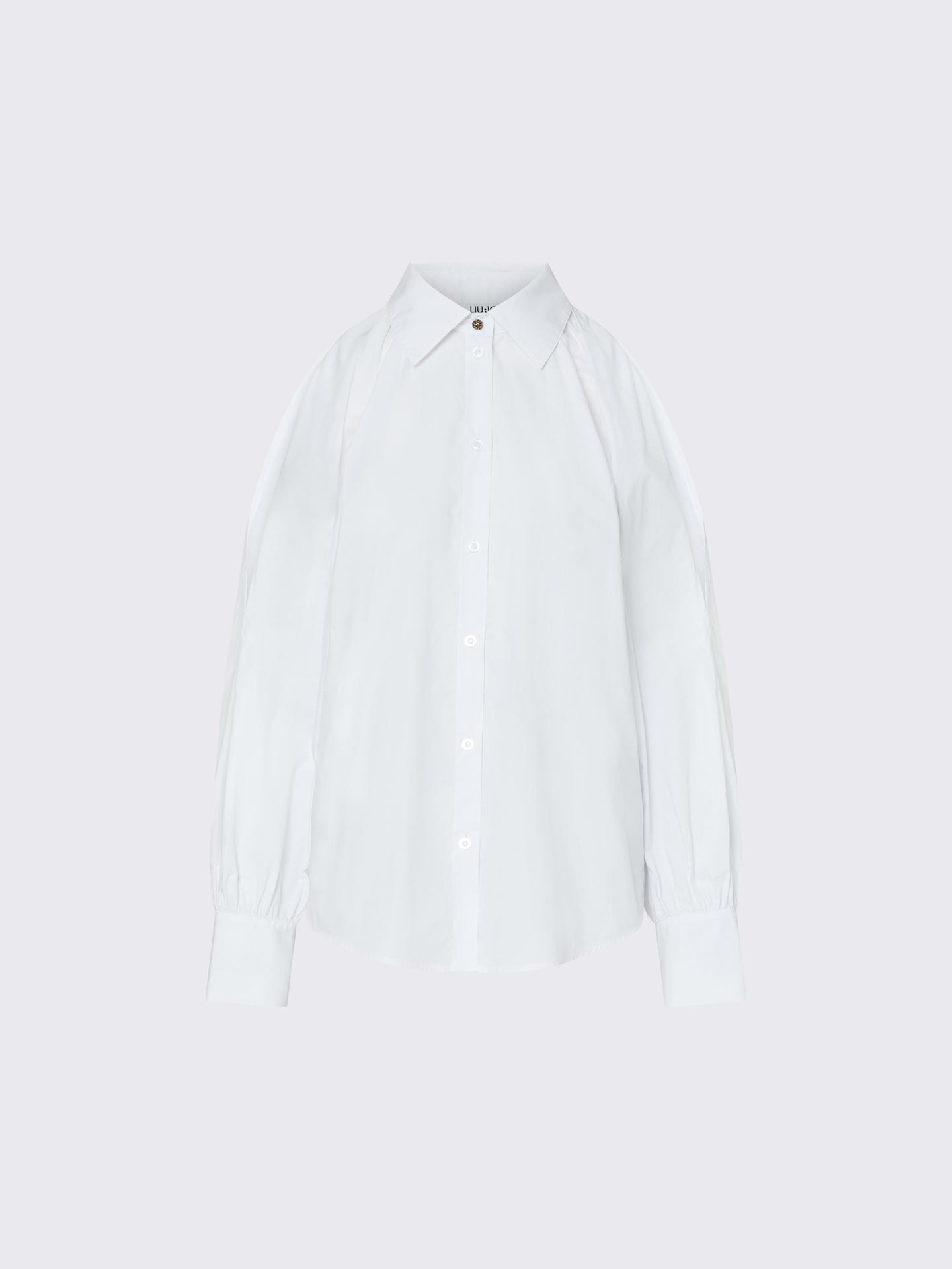Camisa em Algodão com Ombros Descobertos