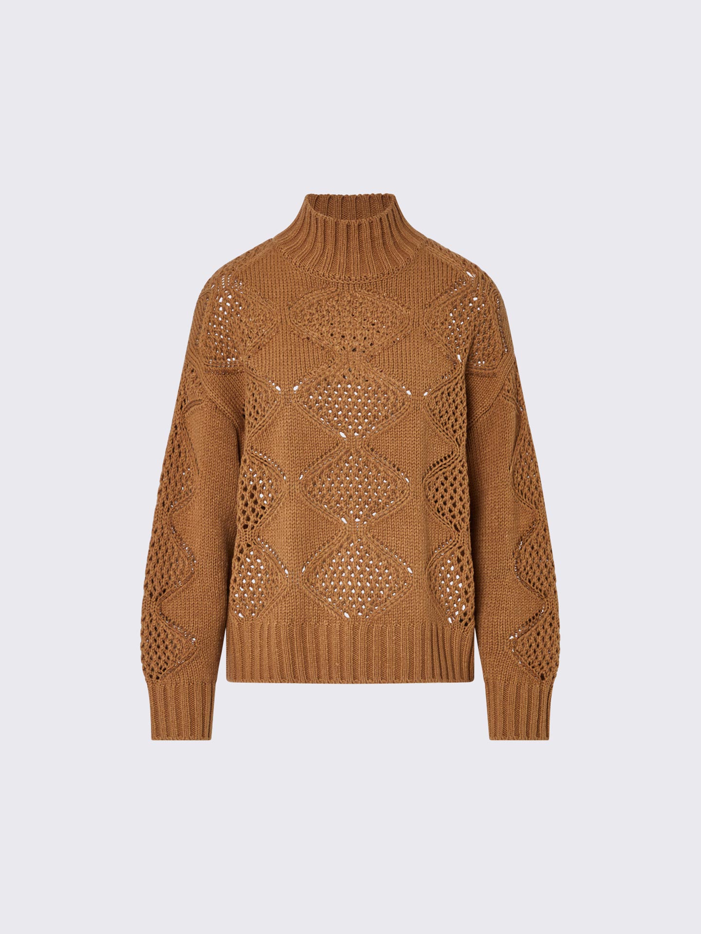 Camisola de Gola Alta com Missangas