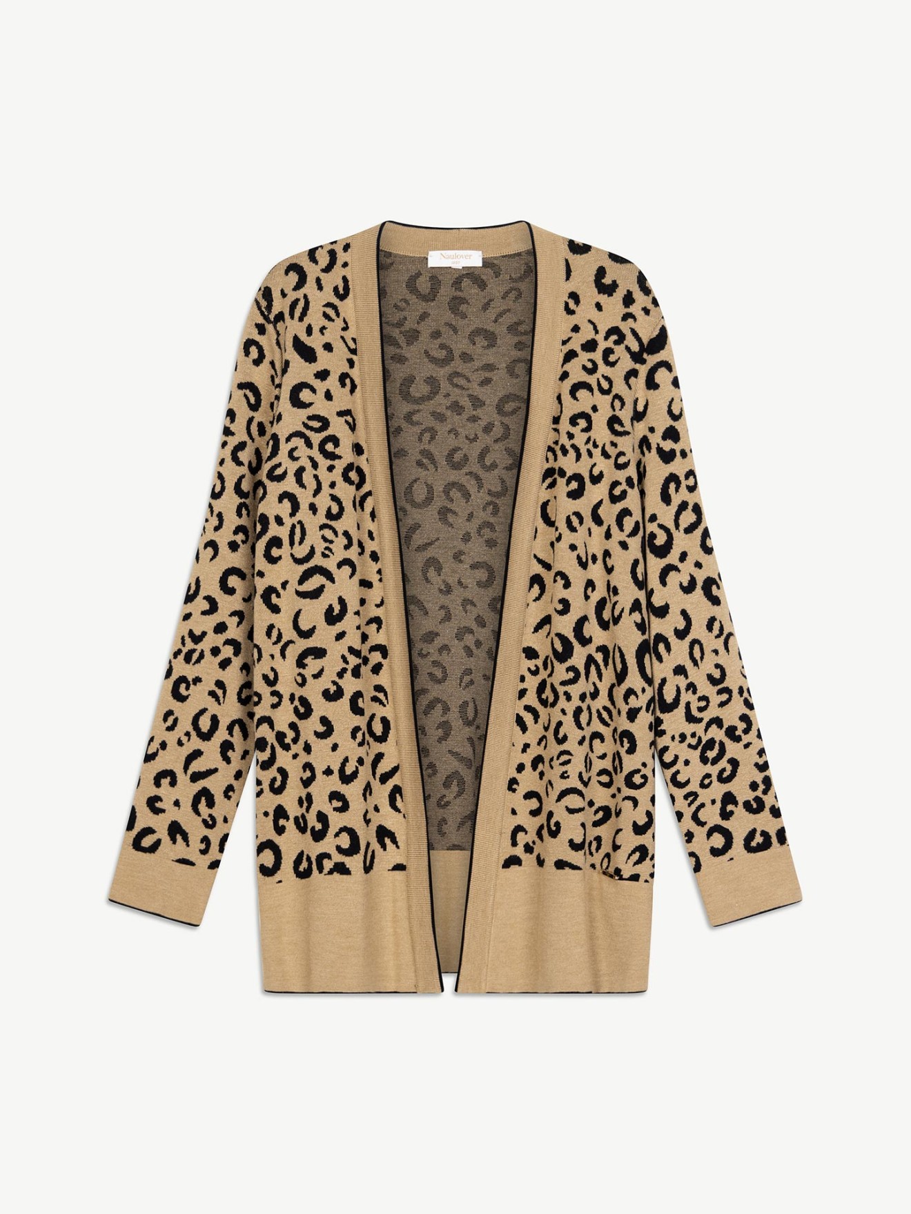 Casaco de Malha Jacquard Animal Print