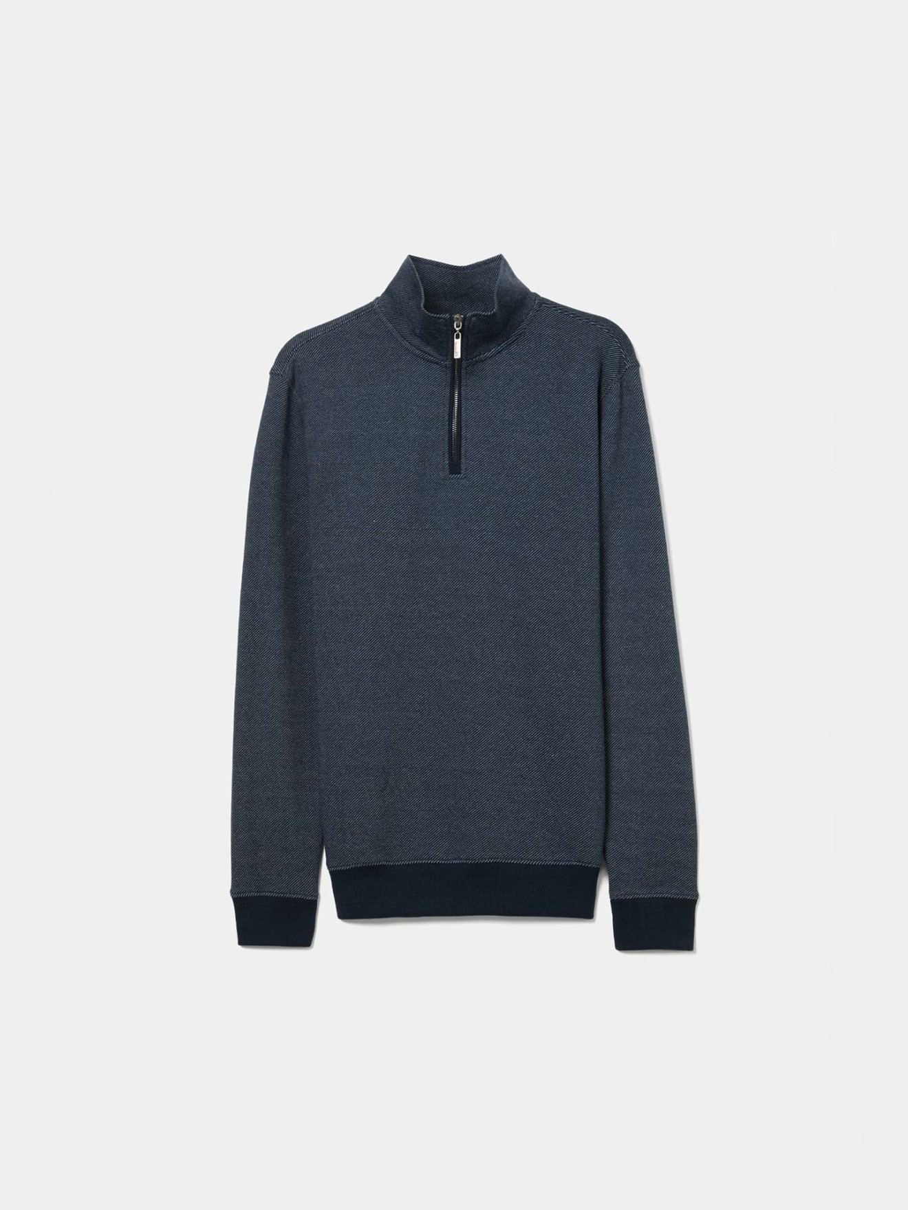 Camisola de Gola Alta com Meio Fecho de Correr