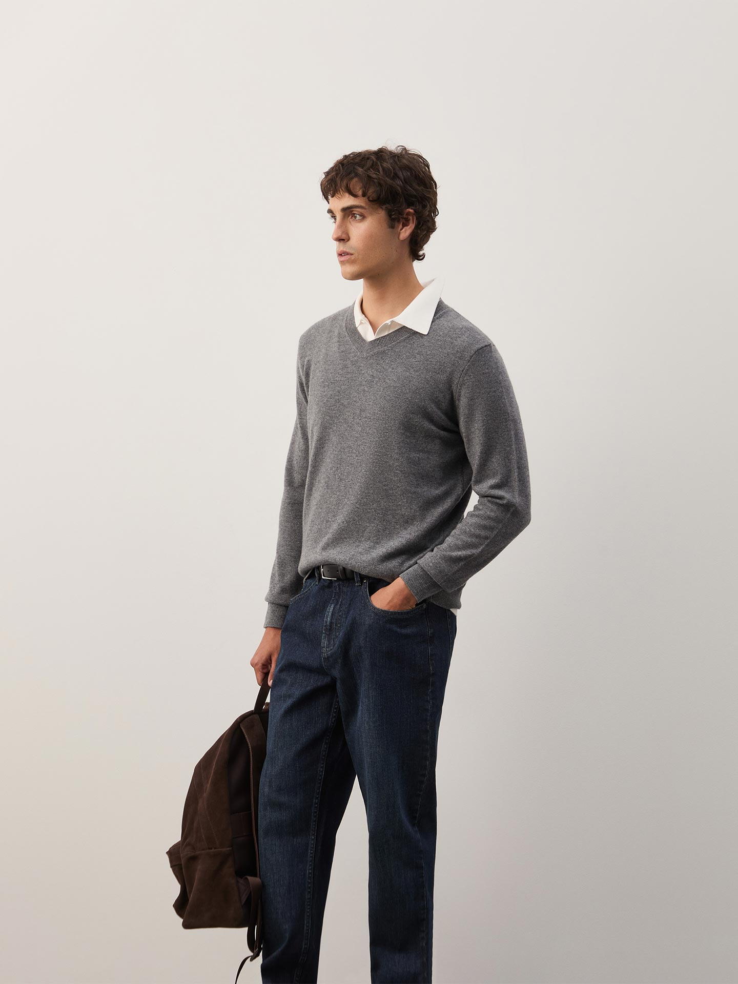 Pullover com Decote em V