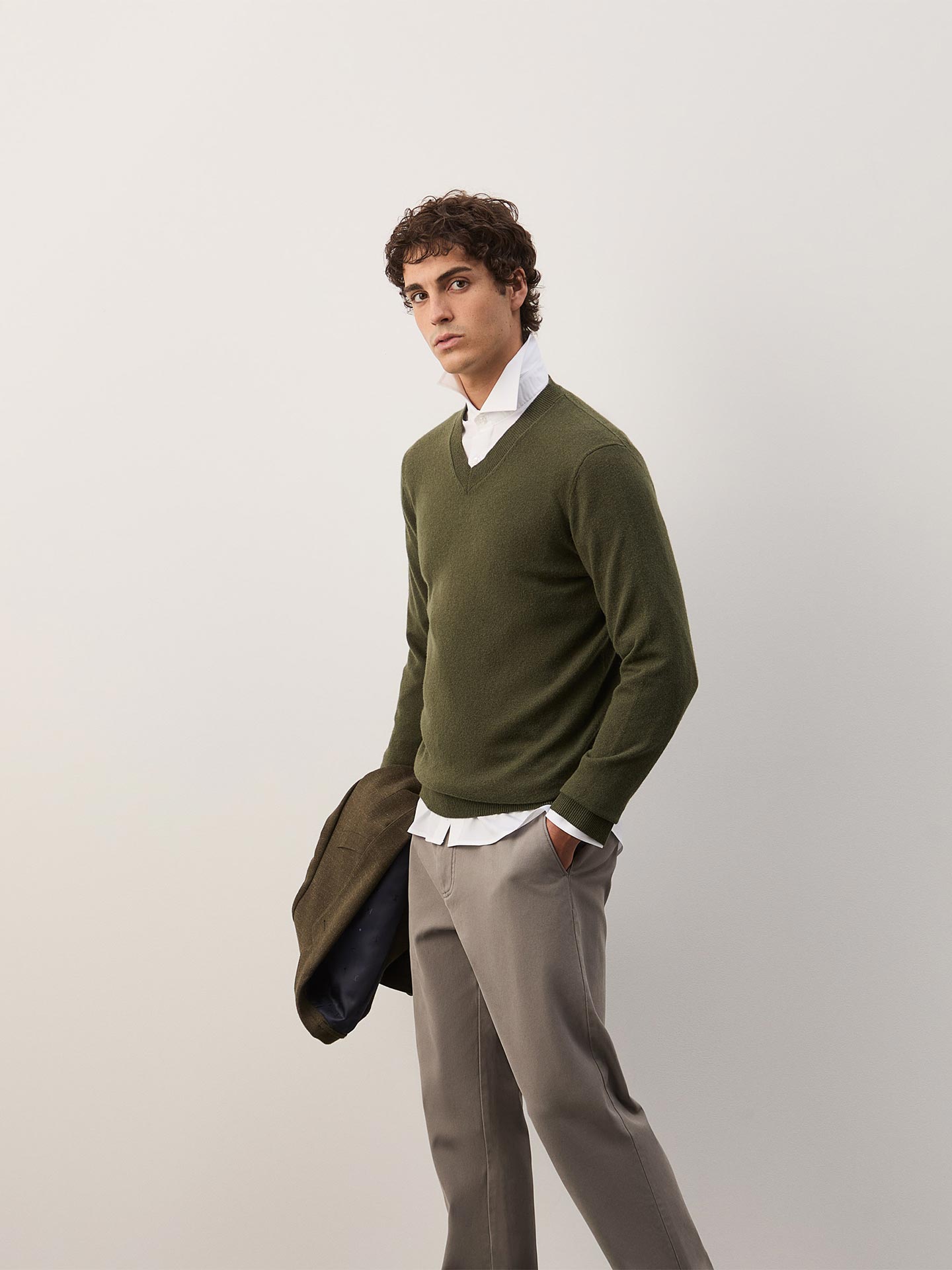 Pullover com Decote em V