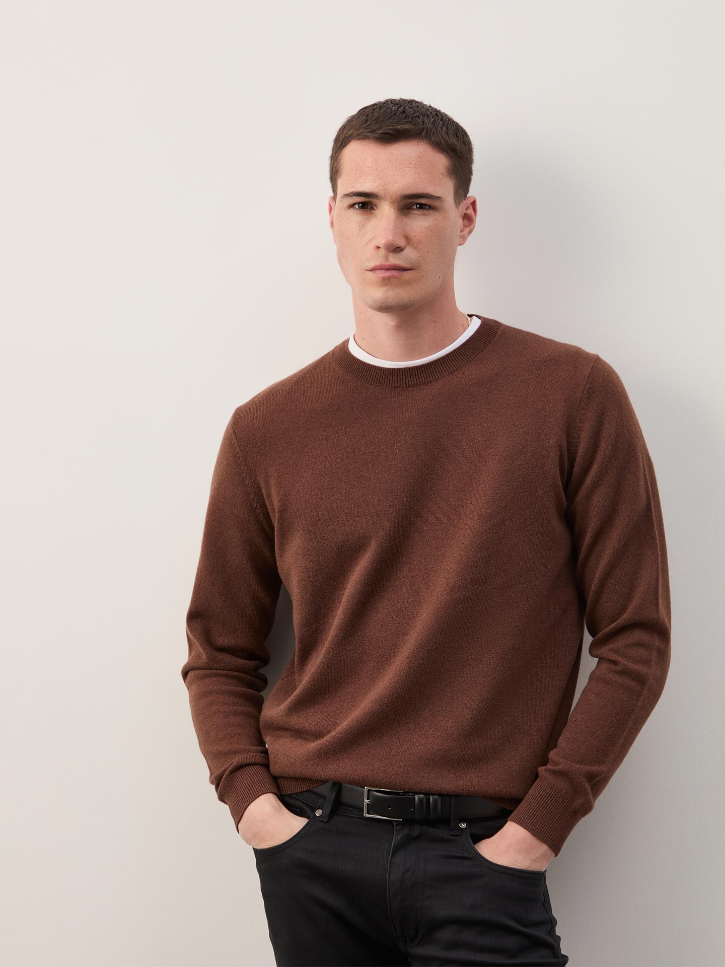 Camisola de Malha com Gola Redonda