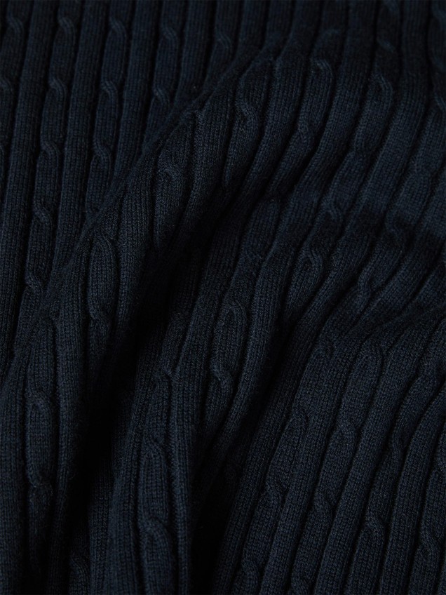 Camisola de Malha Tricotada com Decote Redondo