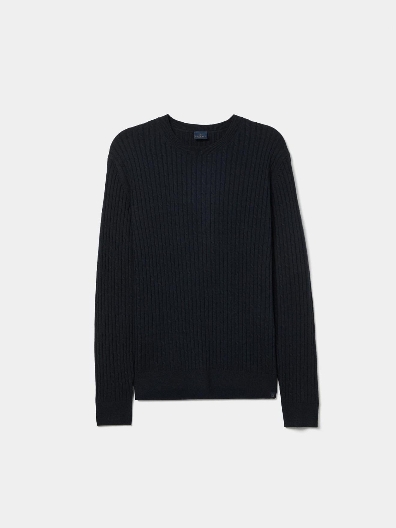 Camisola de Malha Tricotada com Decote Redondo