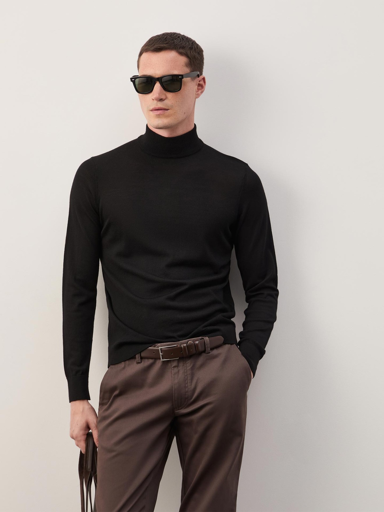 Camisola de Gola Alta em Lã