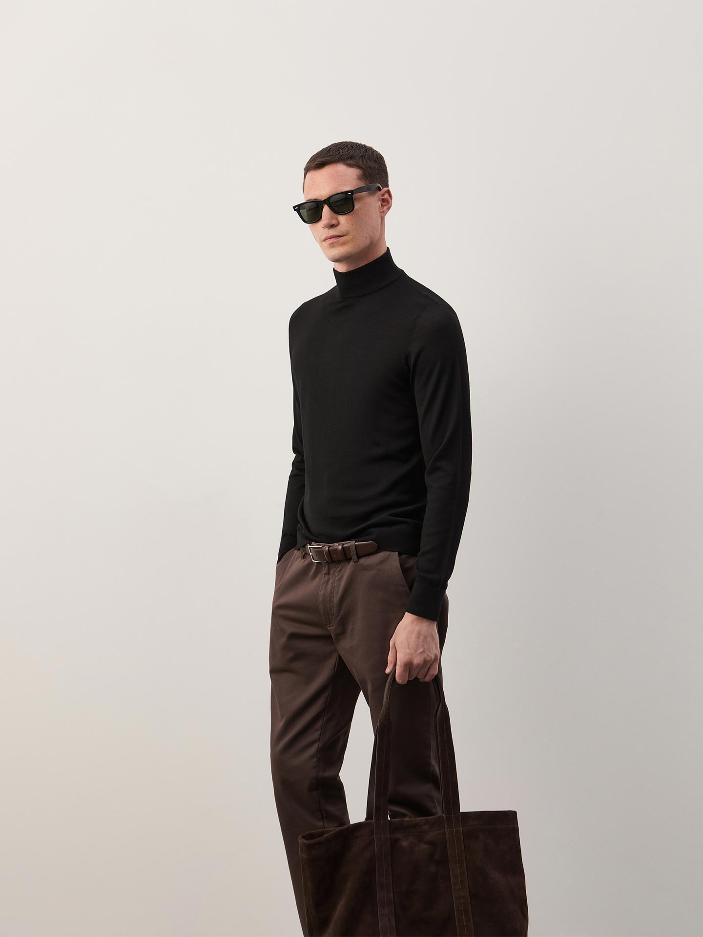 Camisola de Gola Alta em Lã