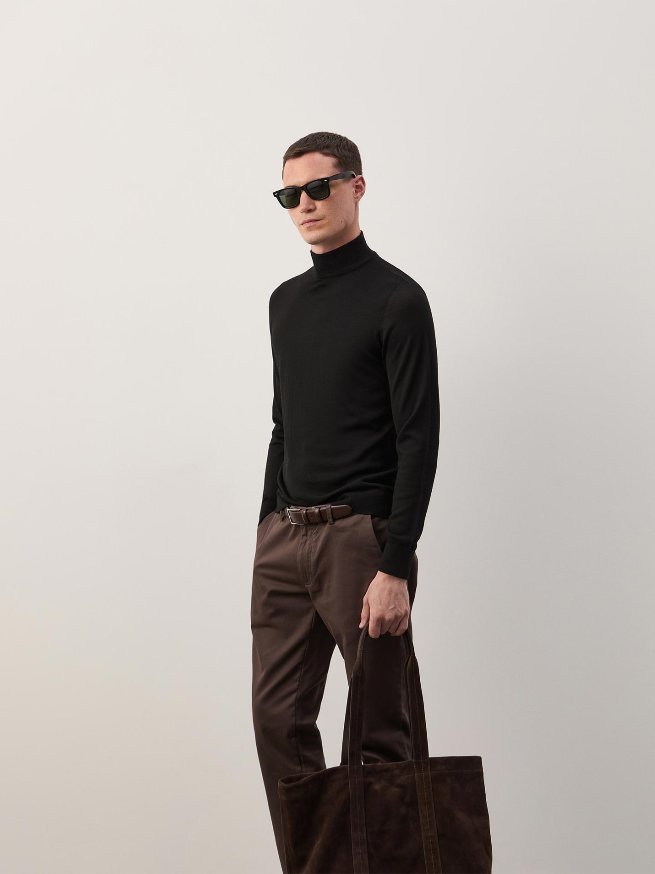 Camisola de Gola Alta em Lã