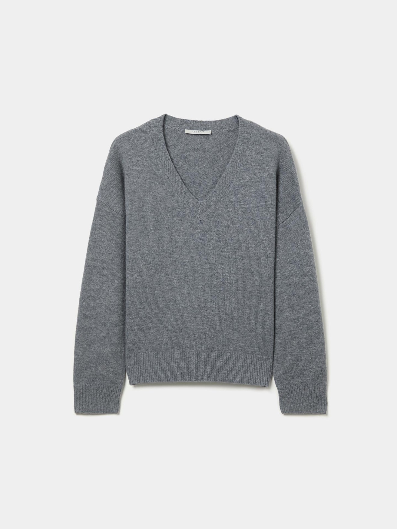 Camisola de Malha em L� com Decote em V