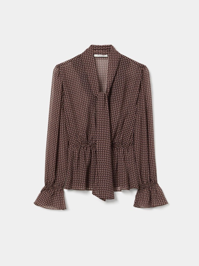 Blusa Fluida com Laçada