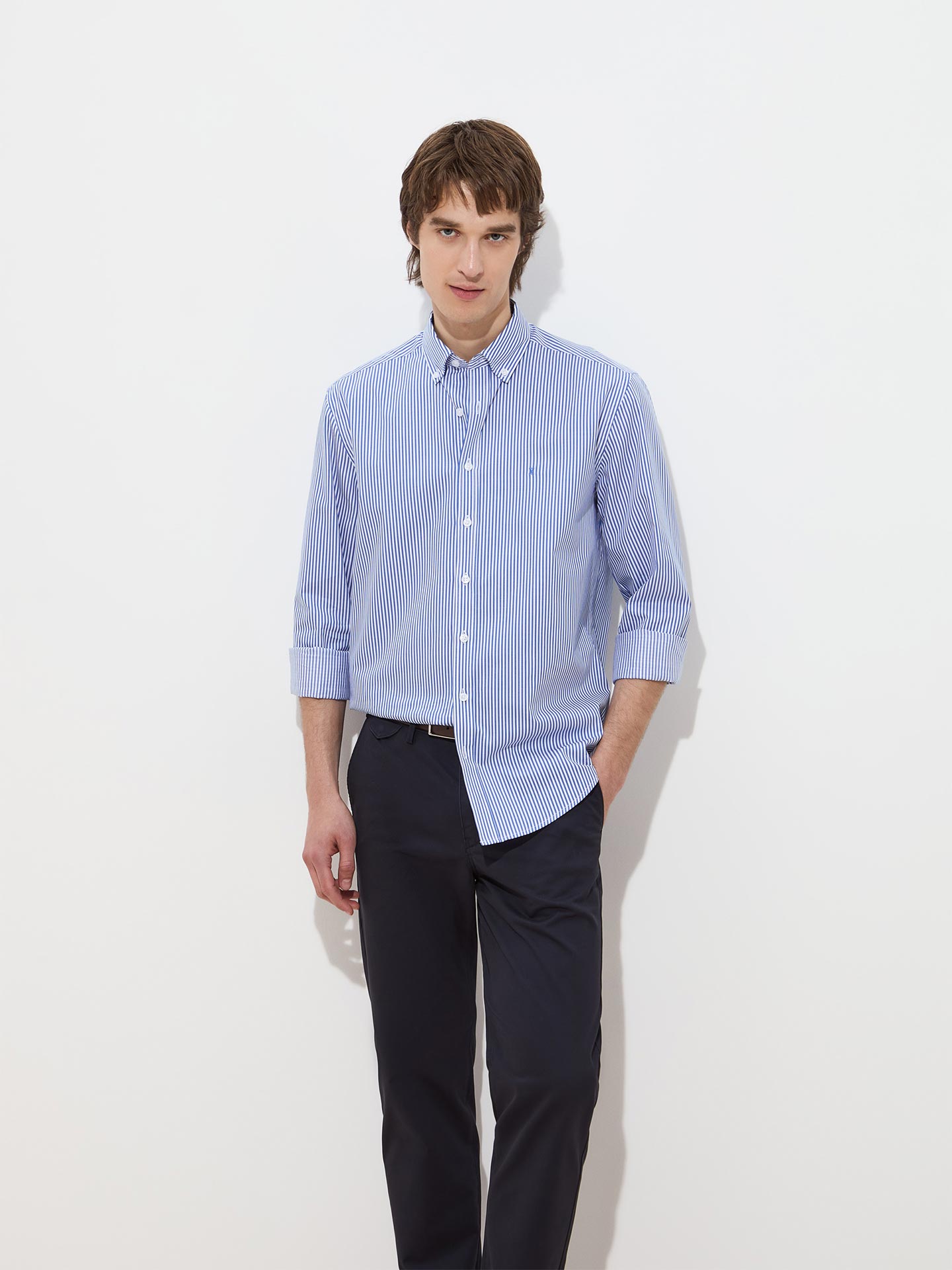 Camisa de Riscas Regular Fit