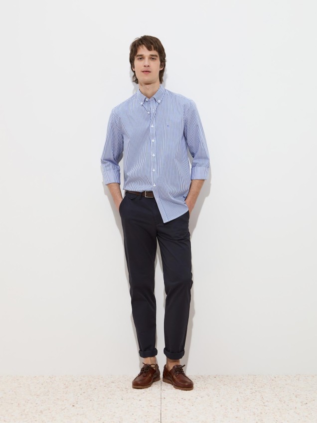 Camisa de Riscas Regular Fit