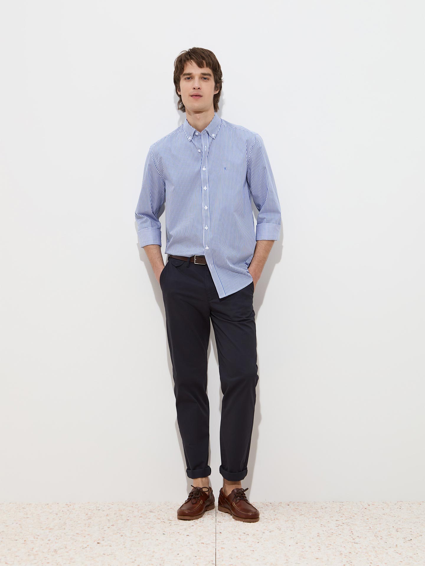 Camisa de Riscas Regular Fit