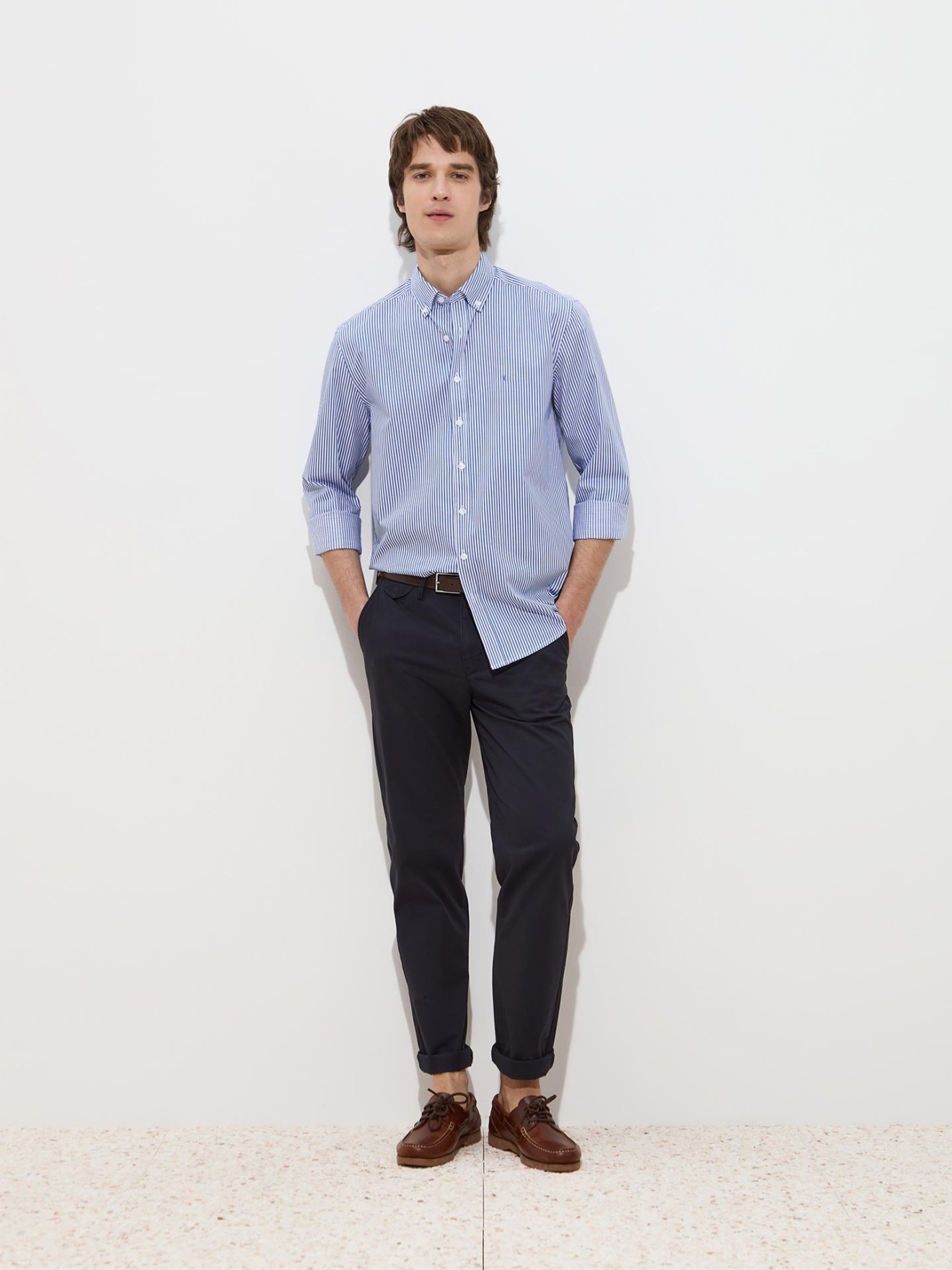 Camisa de Riscas Regular Fit