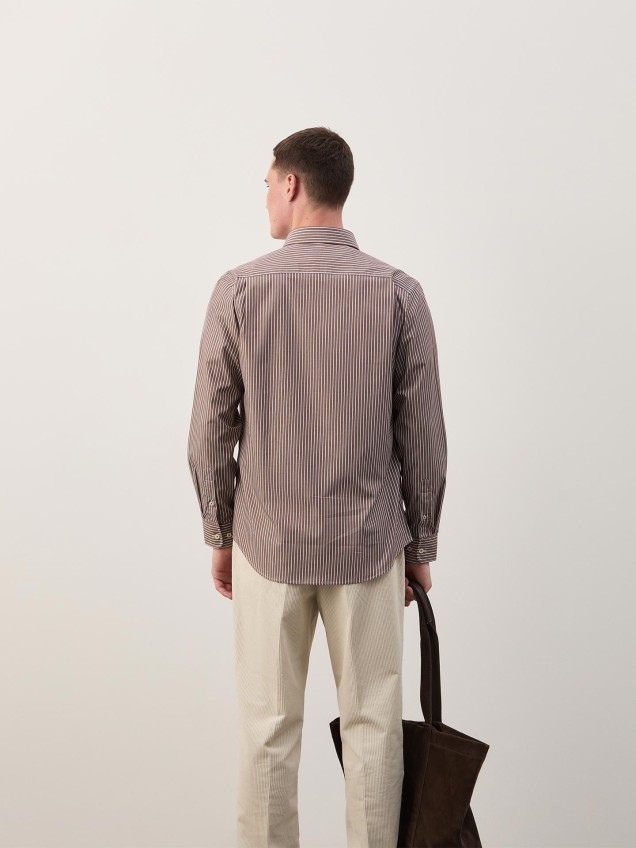 Camisa às Riscas Regular Fit