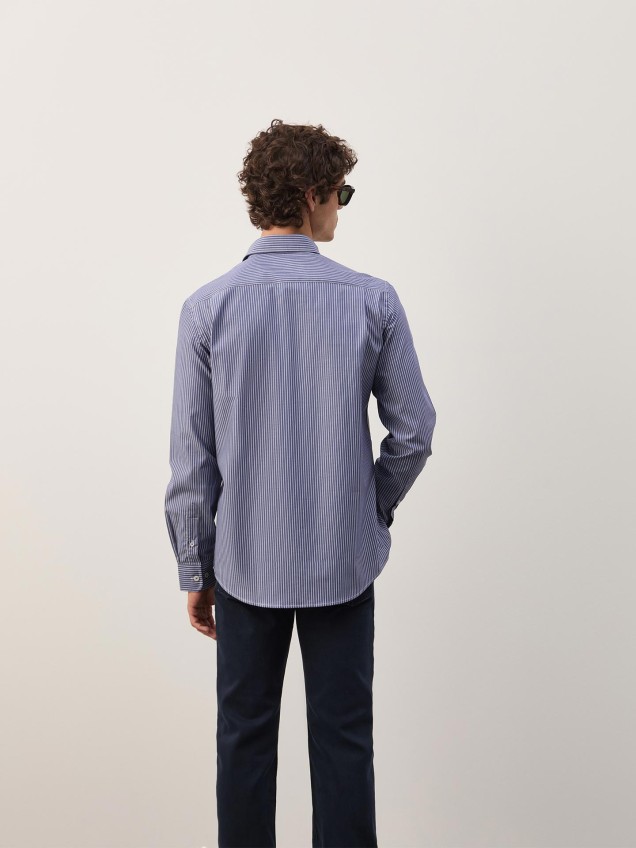 Camisa às Riscas Regular Fit