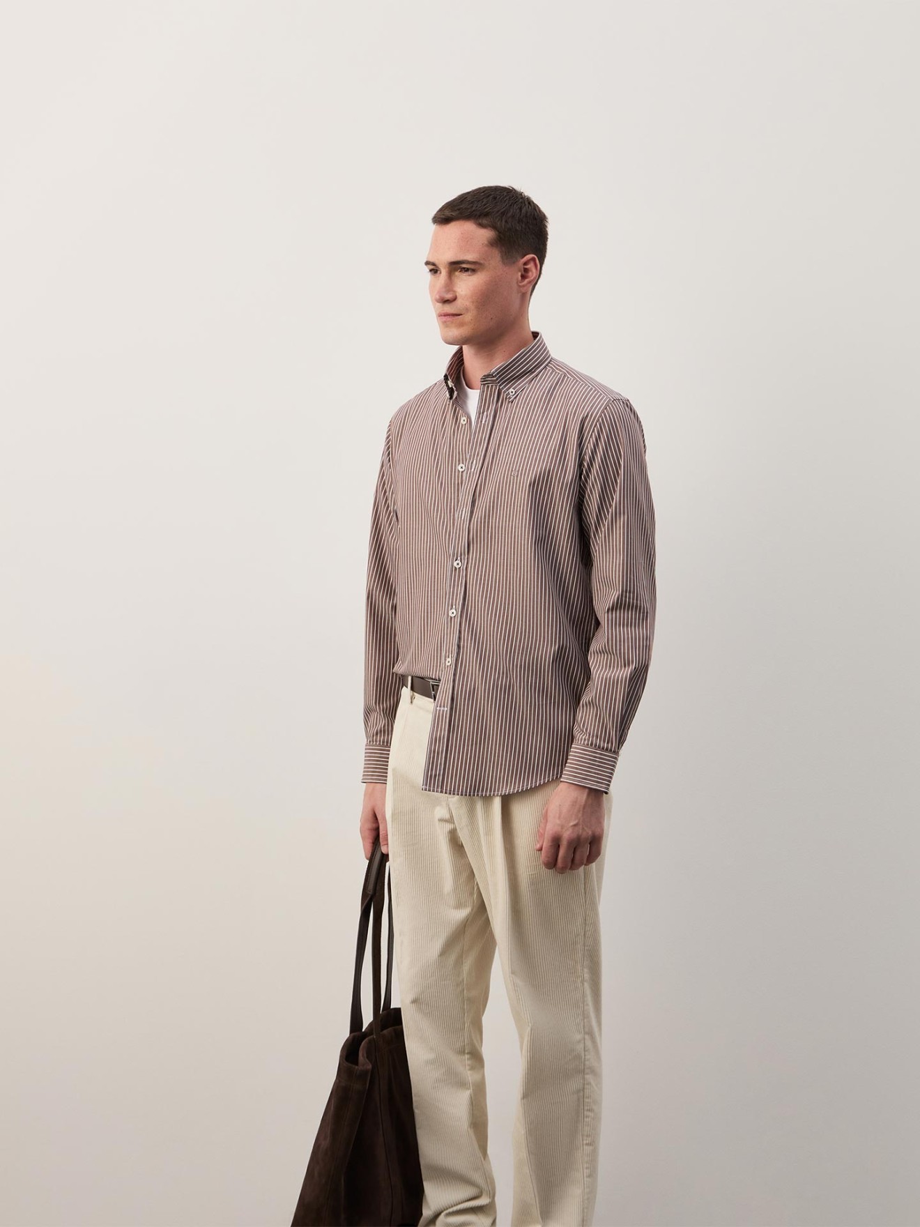 Camisa �s Riscas Regular Fit