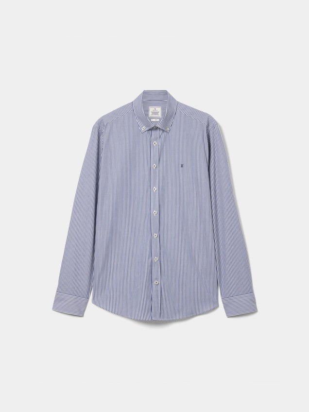 Camisa Slim Fit às Riscas