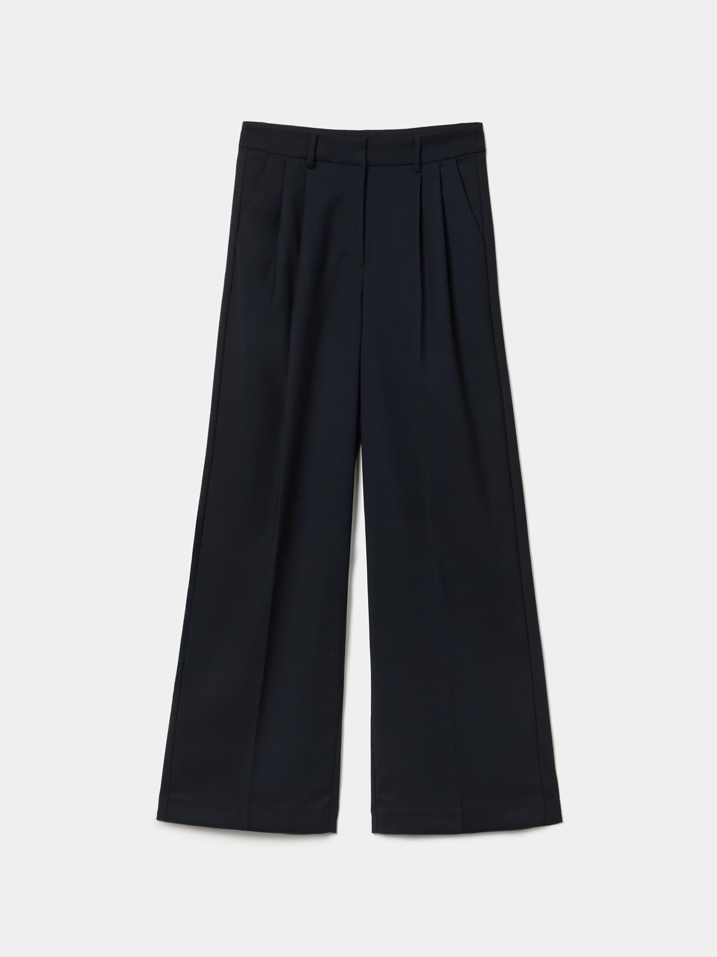 Calças Wide Leg com Pregas