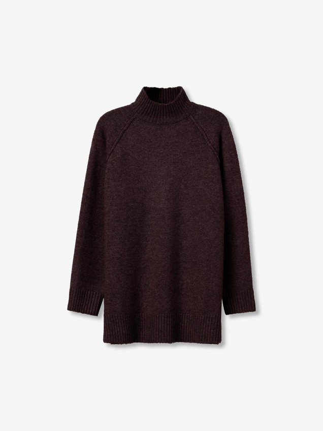 Camisola de Malha com Gola Subida