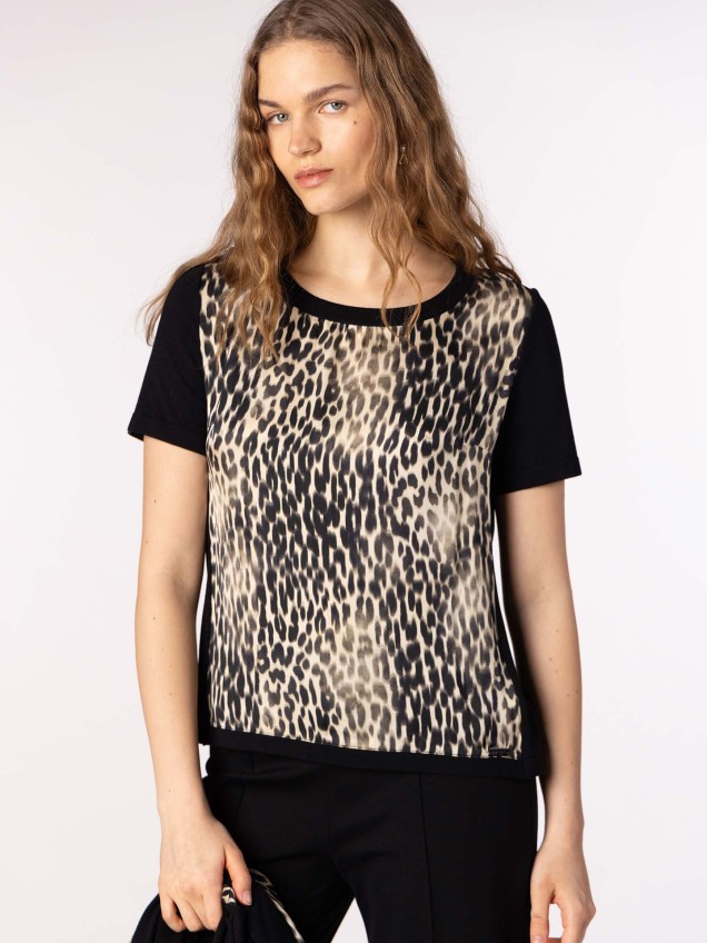 Conjunto de Malha e Cetim Estampado