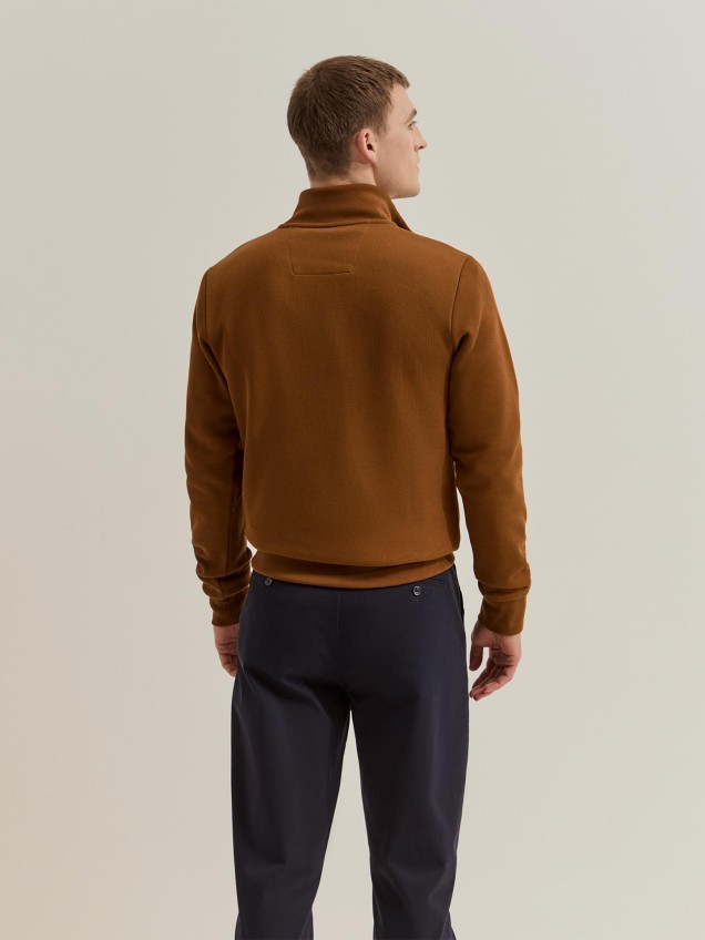 Camisola de Malha com Meio Fecho de Correr