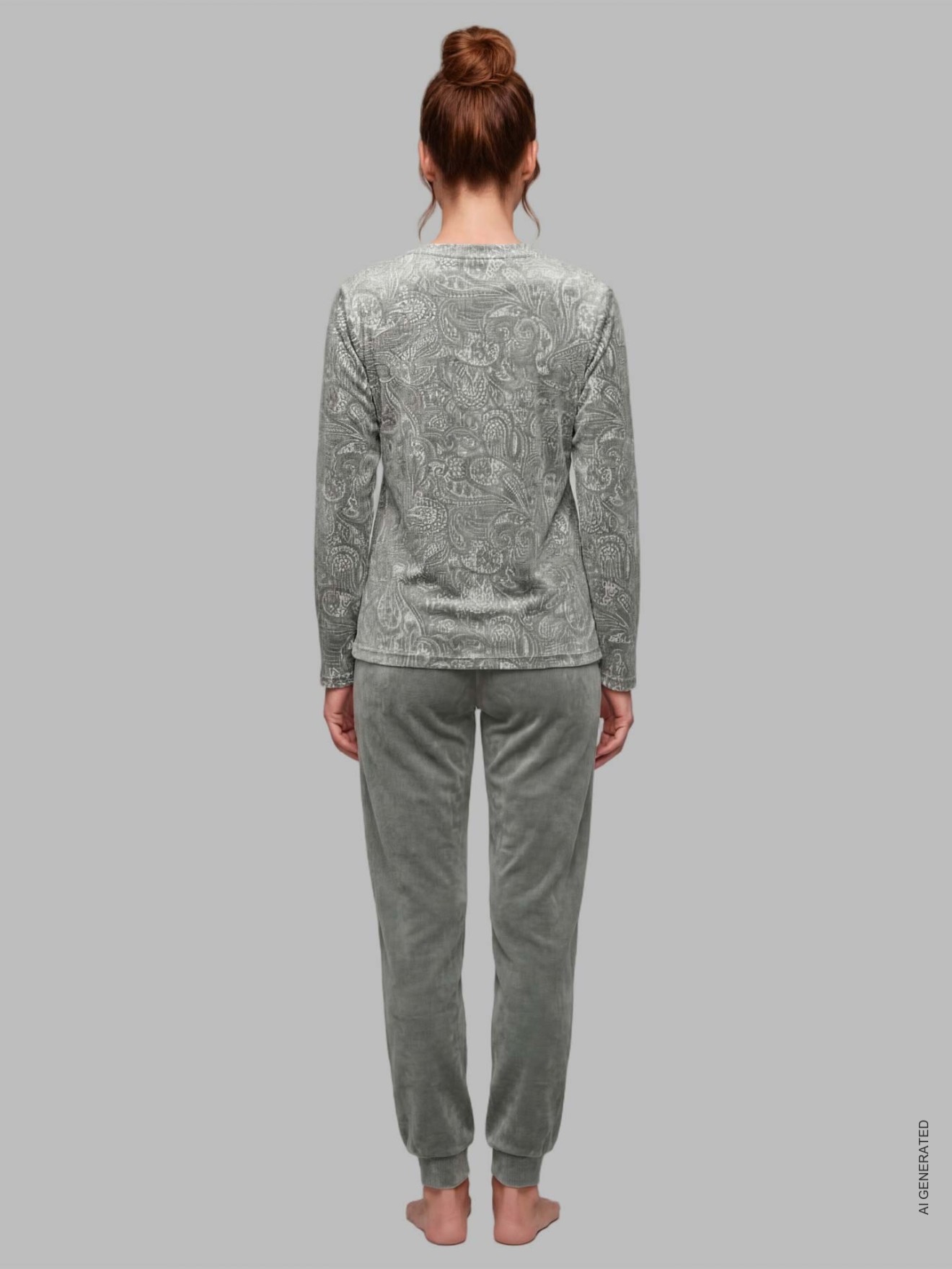 Pijama em Veludo Estampado