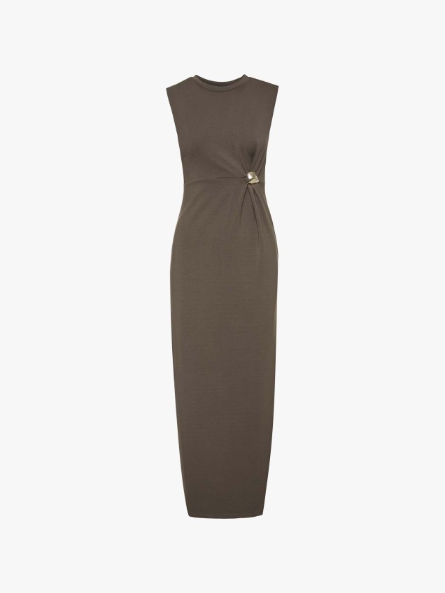 Vestido Comprido com Pormenor de Fivela