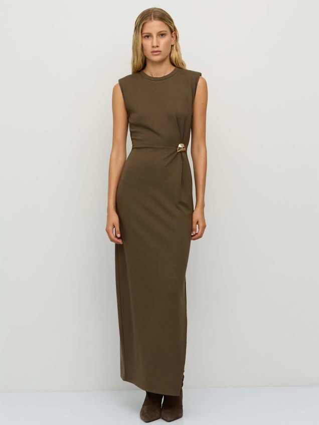 Vestido Comprido com Pormenor de Fivela