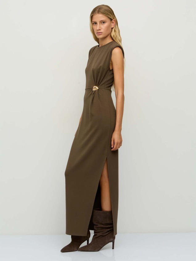 Vestido Comprido com Pormenor de Fivela