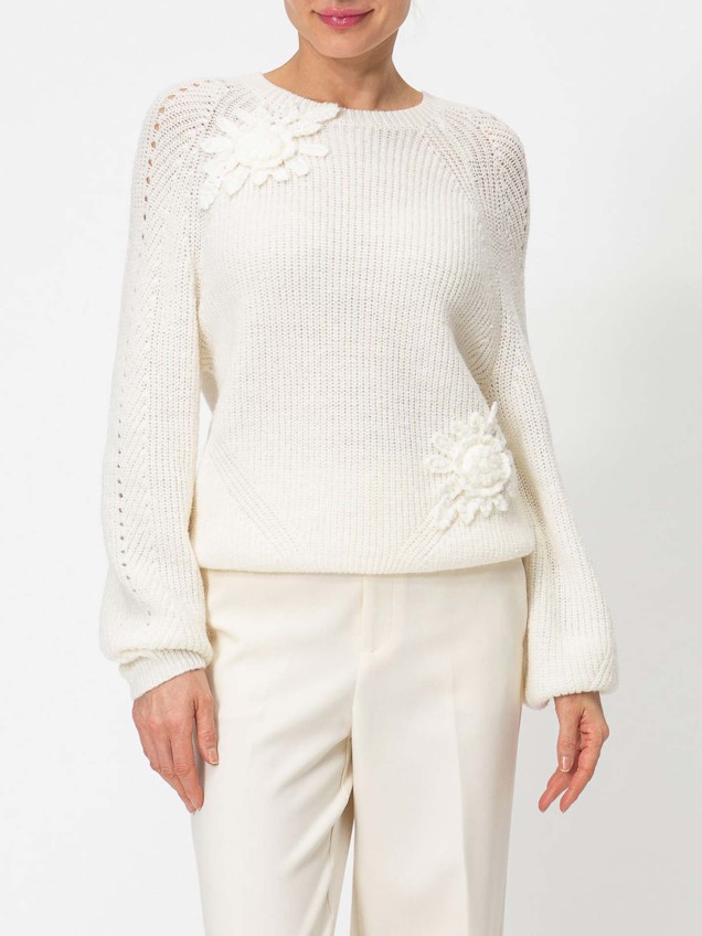 Camisola de Malha com Decote Rente