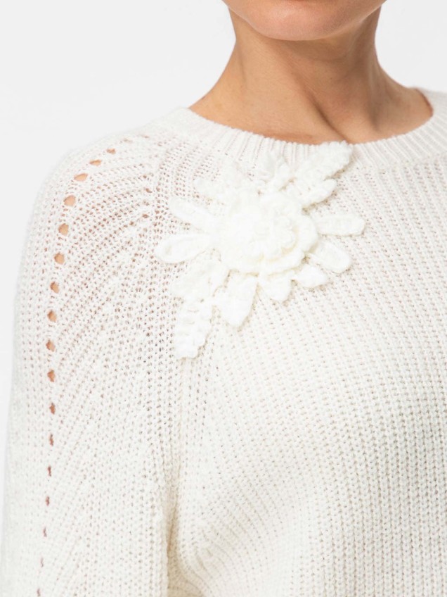 Camisola de Malha com Decote Rente