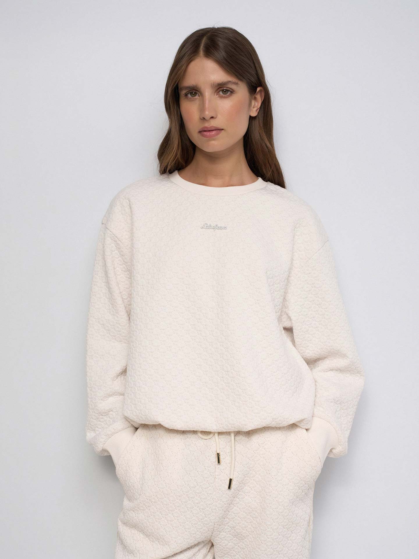 Sweatshirt com Jacquard e Lurex