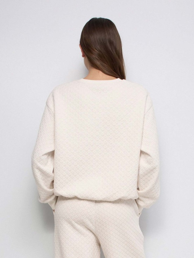Sweatshirt com Jacquard e Lurex