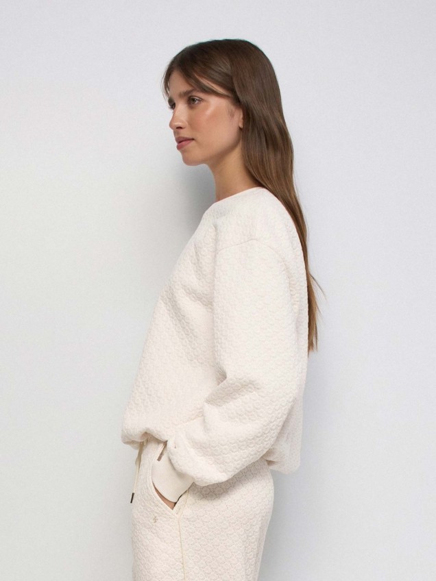 Sweatshirt com Jacquard e Lurex