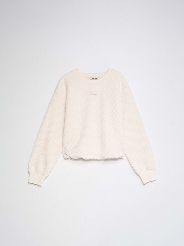 Sweatshirt com Jacquard e Lurex