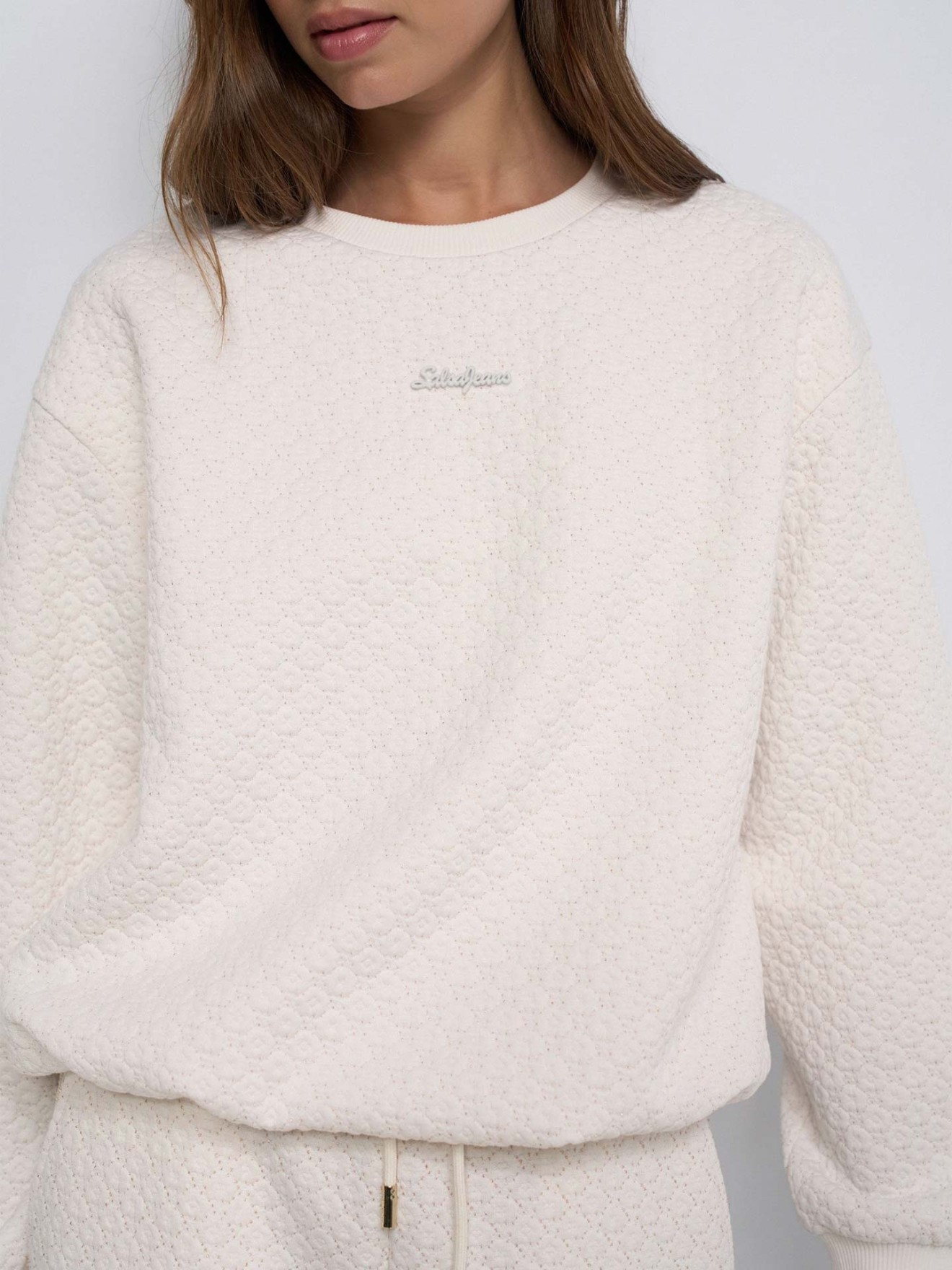 Sweatshirt com Jacquard e Lurex
