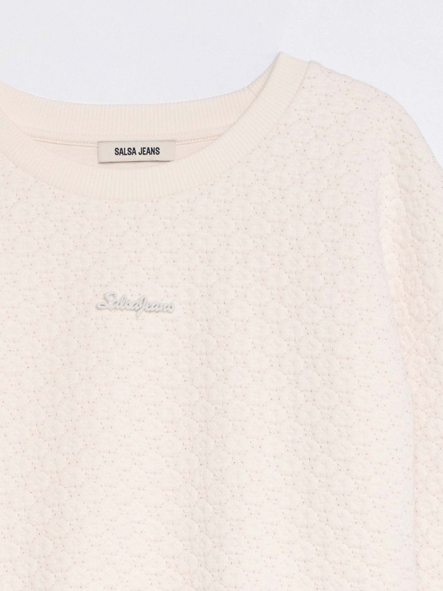 Sweatshirt com Jacquard e Lurex