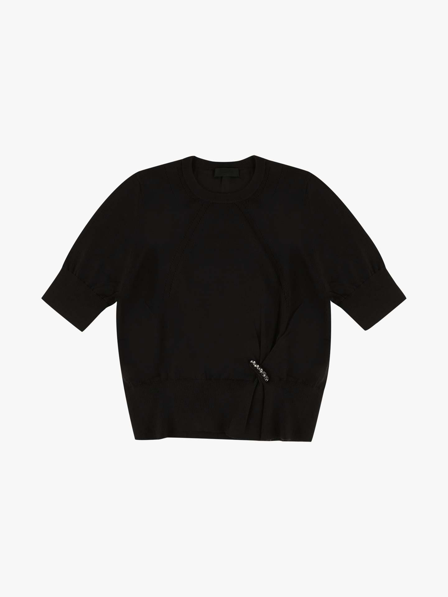 T-shirt com Pormenor de Cristais