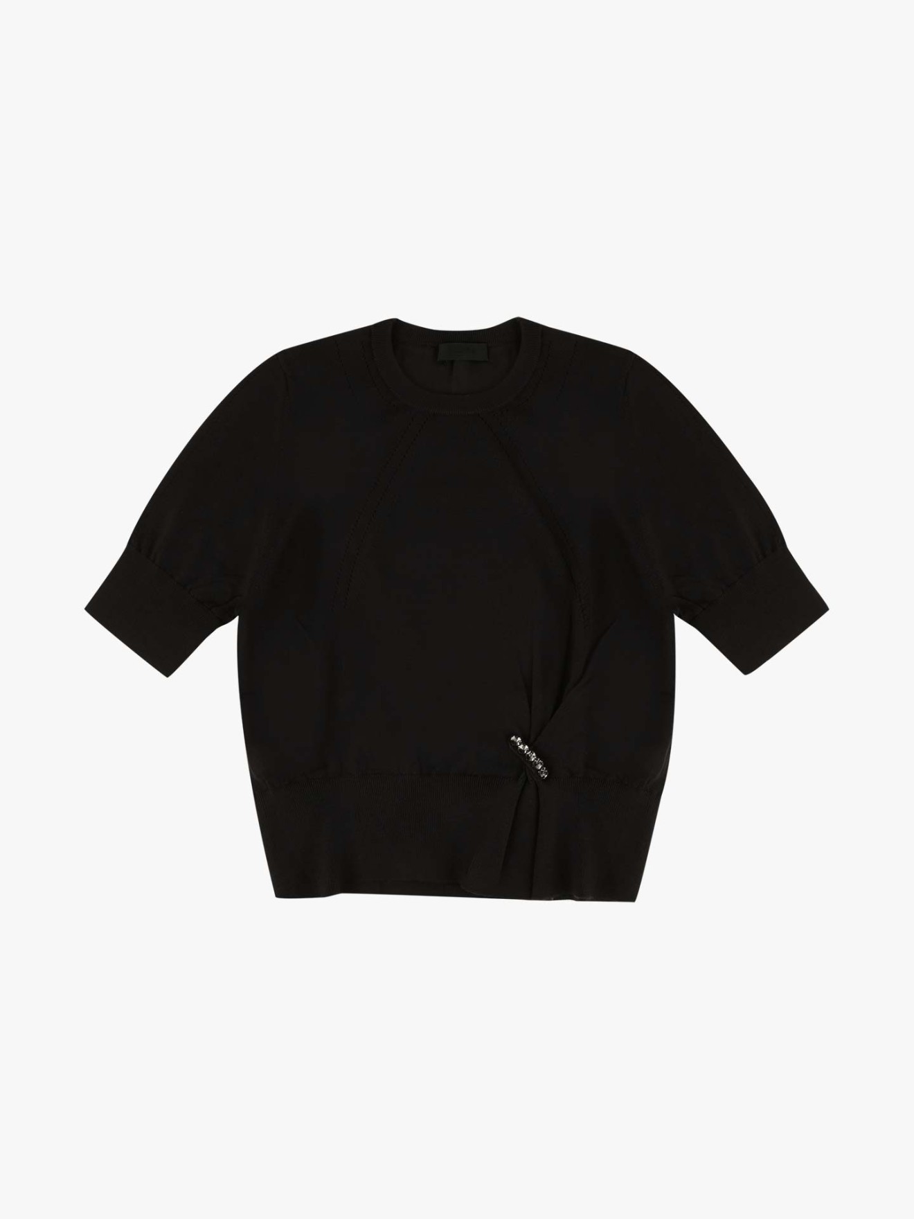 T-shirt com Pormenor de Cristais