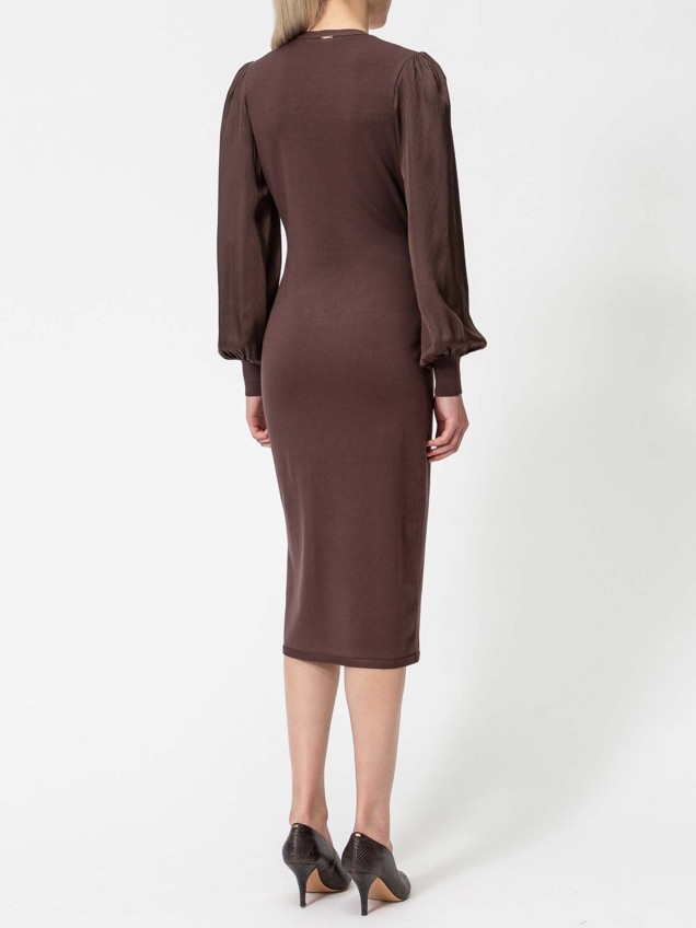 Vestido Midi com Decote em V