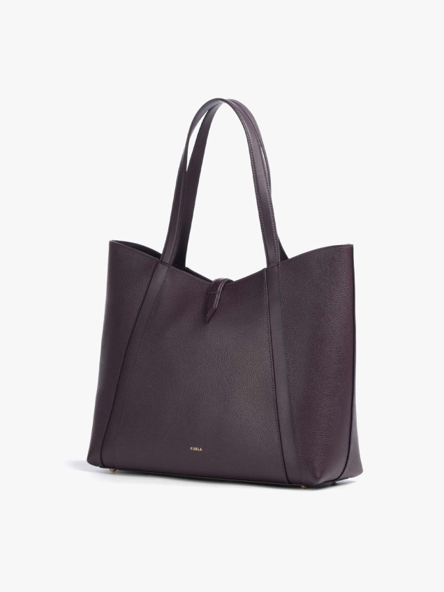 Mala Shopper Goccia L em Pele