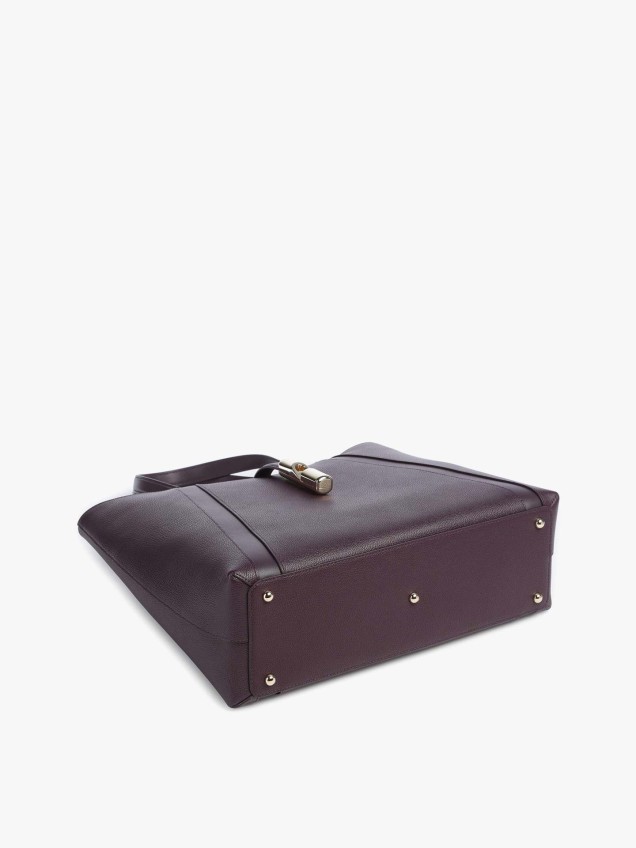 Mala Shopper Goccia L em Pele