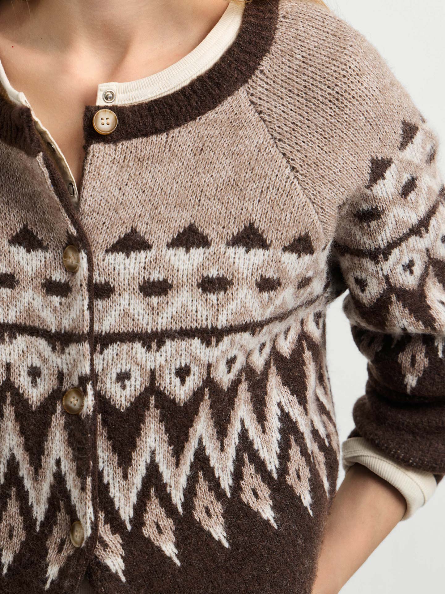 Casaco de Malha Fairisle